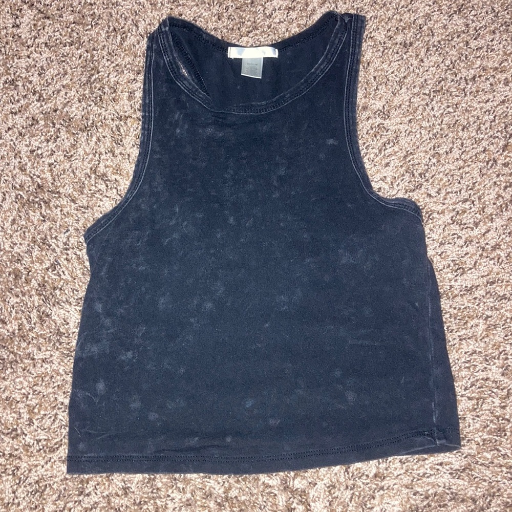 black and gray top